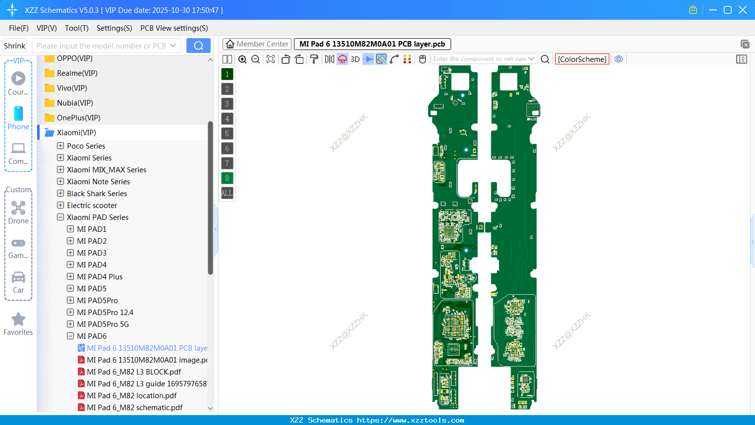MI Pad 6 13510M82M0A01 PCB Layer